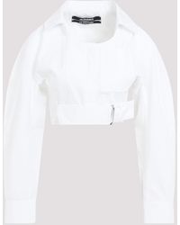 Jacquemus - White La Chemise Obra Cotton Shirt - Lyst