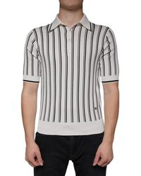 Dolce & Gabbana - Stripe Polo Short Sleeve T-Shirt - Lyst