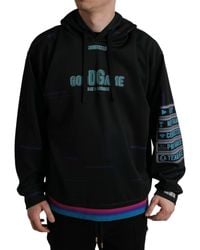 Dolce & Gabbana - Logo Print Hooded Sweatshirt Sweater - Lyst
