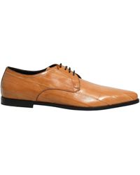 Dolce & Gabbana - Brown Leather Lace Up Men Derby Dress Shoes - Lyst