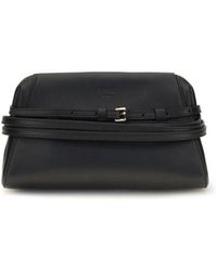 Moschino - Black Goatskin Clutch Bag - Lyst