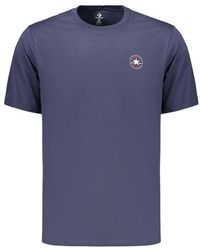Converse - Blue Cotton Men's T Shirt - Lyst