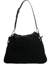 Dolce & Gabbana - Cashmere Knitted Leather Shoulder Bag - Lyst