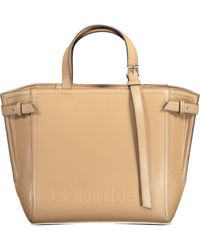 Calvin Klein - Brown Polyester Handbag - Lyst