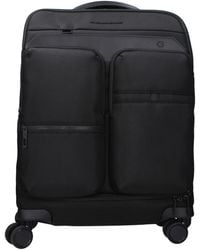 Piquadro - Black Fabric Luggage And Travel - Lyst