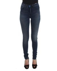 CoSTUME NATIONAL - Cotton Blend Slim Fit Jeans - Lyst