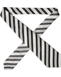 Dolce & Gabbana - Black White Stripes Silk Adjustable Necktie Tie - Lyst