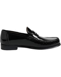 Dolce & Gabbana - Black Leather Slip On Loafers Dress Shoes - Lyst