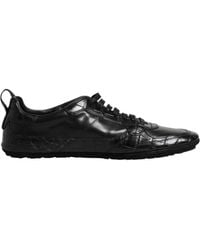 Dolce & Gabbana - Black Exotic Leather Low Top Sneakers Shoes - Lyst