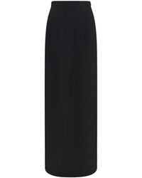 Maison Margiela - Black Wool Oves Aries Long Skirt - Lyst