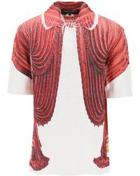 Comme des Garçons - Comme Des Garcons Homme Plus Knit Polo Shirt With Theater Print - Lyst