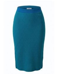 Malo - Blue Silk Skirt - Lyst