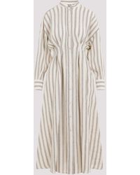 Max Mara - Yole Striped Linen Long Dress - Lyst