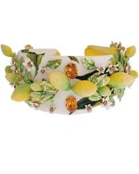Dolce & Gabbana - Yellow Lemons Sicily Crystal Diadem Tiara Headband - Lyst