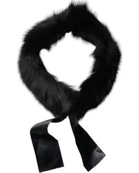 Dolce & Gabbana - Fur Shoulder Collar Wrap Shawl Scarf - Lyst