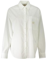 Calvin Klein - Buttondown Long Sleeve Top - Lyst
