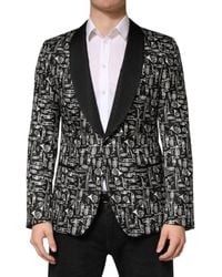 Dolce & Gabbana - Black Jazz Club Silk Single Breasted Blazer - Lyst