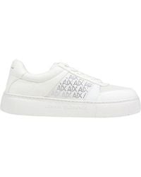ARMANI EXCHANGE - White Polyamide Athletic Sneakers - Lyst