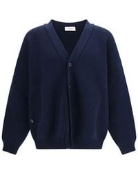 Laneus - Blue Wool Oves Aries Cardigan - Lyst