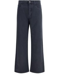 Miu Miu - Blue Cotton Flared Jeans - Lyst