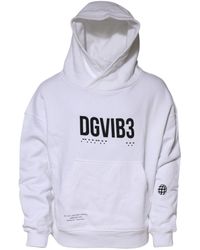 Dolce & Gabbana - White Dg Vib3 Hooded Men Sweatshirt Sweater - Lyst