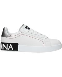 Dolce & Gabbana - Leather Portofino Sneakers - Lyst