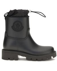 Moncler - Black Pvc Rain Boots - Lyst