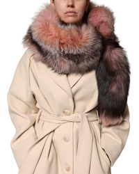 Dolce & Gabbana - Frost Fox Fur Neck Warmer Winter Scarf - Lyst