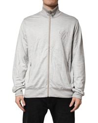 Dolce & Gabbana - Light Cotton Zipped Cardigan Sweater - Lyst