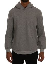 Daniele Alessandrini - Pullover Hodded Cotton Sweater Gray Tsh1350 - Lyst