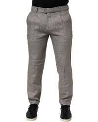 Briglia 1949 - Gray Mid Waist Dress Formal Skinny Men Pants - Lyst