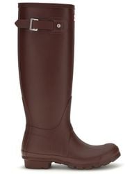 HUNTER - Bordeaux Rubber Rain Boots - Lyst