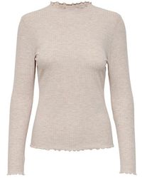 ONLY - Beige Polyester Sweater - Lyst