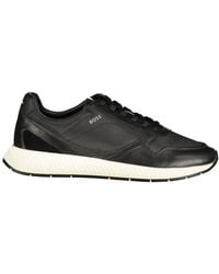 BOSS - Black Polyester Men's Sneaker - Lyst
