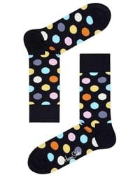 Happy Socks - Black Cotton Sock - Lyst