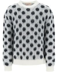 Marni - Polka Dot Mohair Sweater - Lyst
