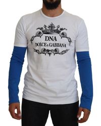 Dolce & Gabbana - Elegant And Crewneck Cotton Sweater - Lyst