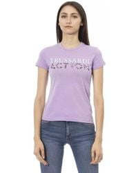 TRUSSARDI ACTION - Purple Cotton T - Lyst