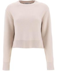 Lanvin - Cropped Wool And Cashmere Sweater - Lyst