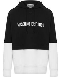 Moschino - Logo Embroidered Hoodie - Lyst