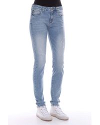 Love Moschino - Chic Glitter-Logo Washed Jeans - Lyst