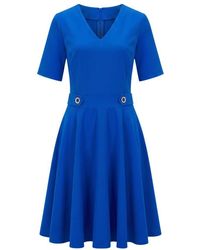 Trussardi - Blue Poliestere Dress - Lyst