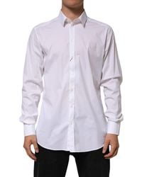 Dolce & Gabbana - Cotton Long Sleeves Formal Shirt Nylon Elastane - Lyst