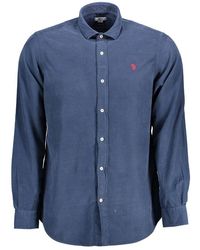 U.S. POLO ASSN. - Blue Cotton Men Shirt - Lyst