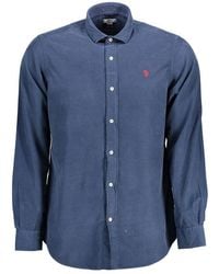 U.S. POLO ASSN. - Blue Cotton Men Shirt - Lyst