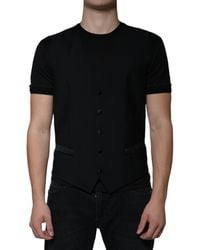 Dolce & Gabbana - Wool Formal Dress Waistcoat Vest - Lyst