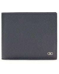 Ferragamo - Blue Calf Leather Bos Taurus Wallet - Lyst