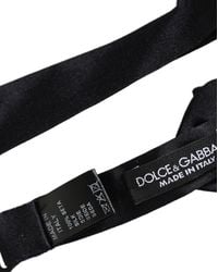 Dolce & Gabbana - Men Black 100% Silk Adjustable Neck Papillon Bow Tie - Lyst