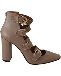 My Twin - Elegant Leather Multi-Buckle Heels - Lyst