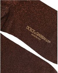Dolce & Gabbana - Dark Brown Viscose Mid Calf Accessory Socks - Lyst